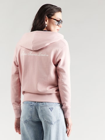 Pepe Jeans - Sudadera con cremallera en rosa: frente