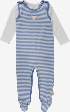 STEIFF Schlafanzug Set Strampler + Shirt in Blau: front