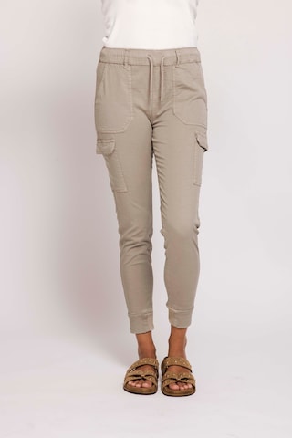 Zhrill Slim fit Cargo Pants in Green: front