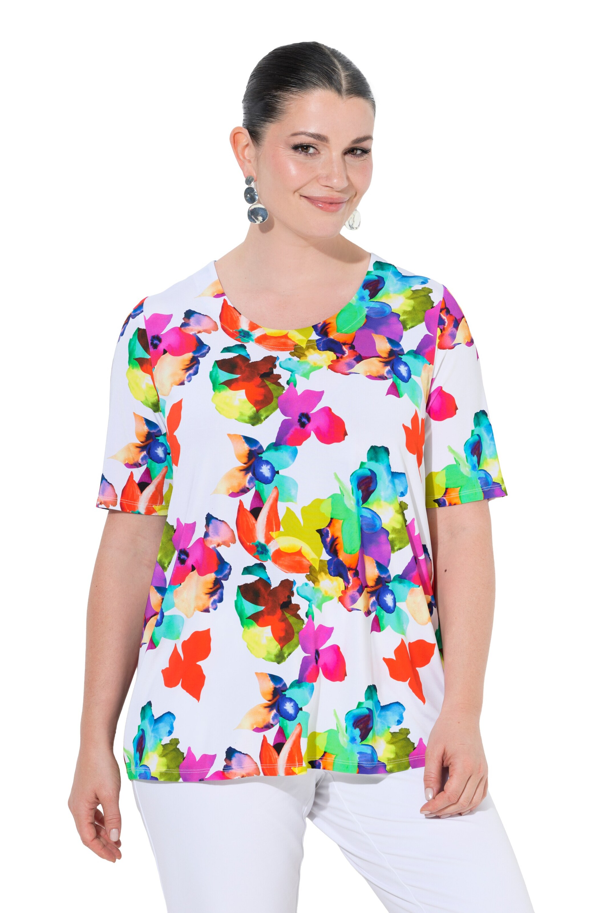 Ulla Popken Shirt in Weiß: Vorderseite