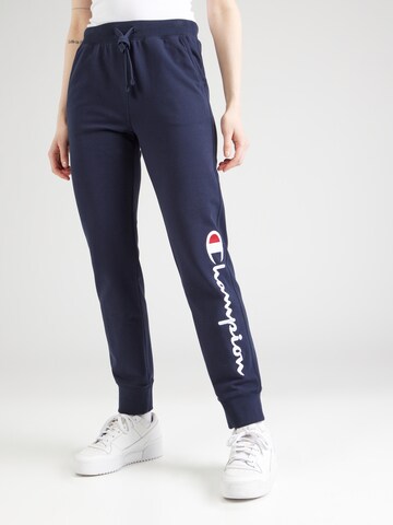 Tapered Pantaloni di Champion Authentic Athletic Apparel in blu: frontale