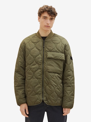 TOM TAILOR DENIM Between-season jacket in Green: front