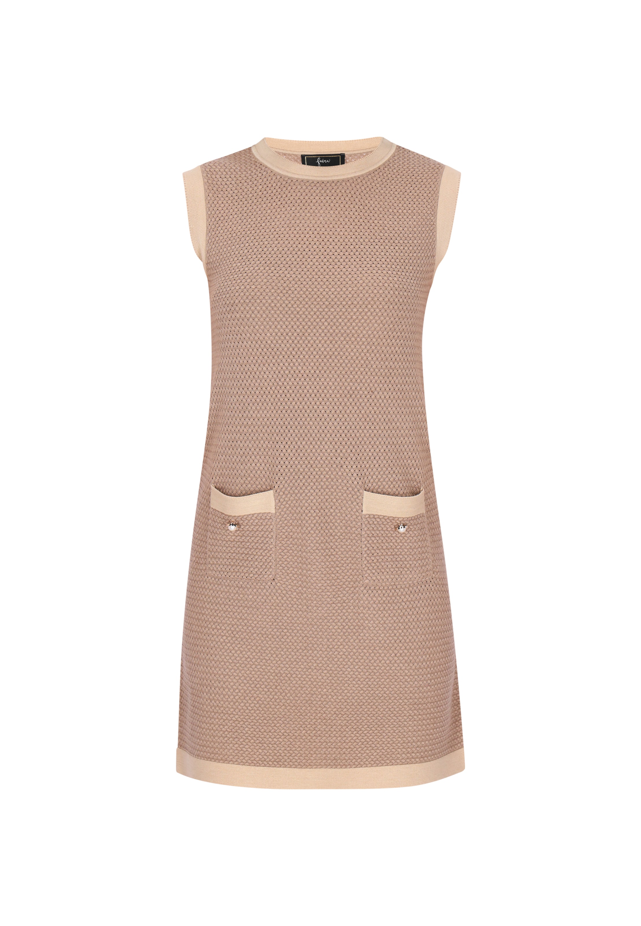 faina - Vestido de gala en beige: frente
