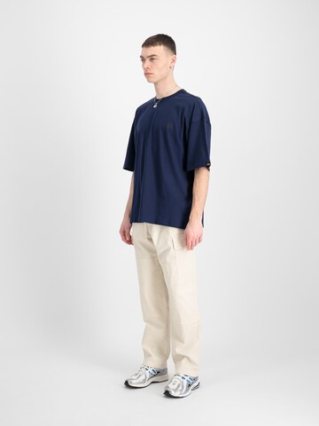 ALPHA INDUSTRIES Tričko 'Essentials' – modrá