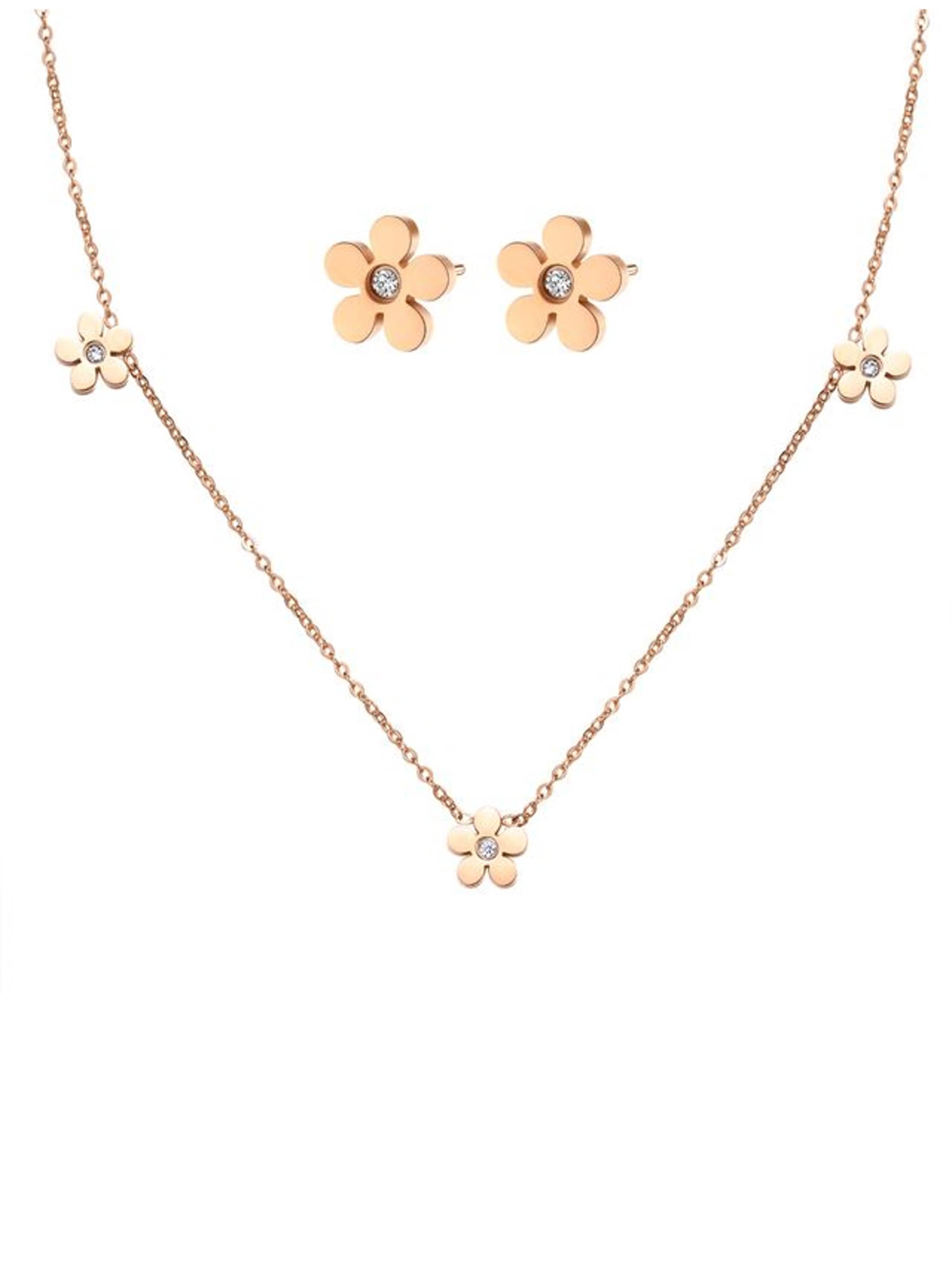 Parure de bijoux 'Forget-Me-Not' Hey Happiness en or : devant