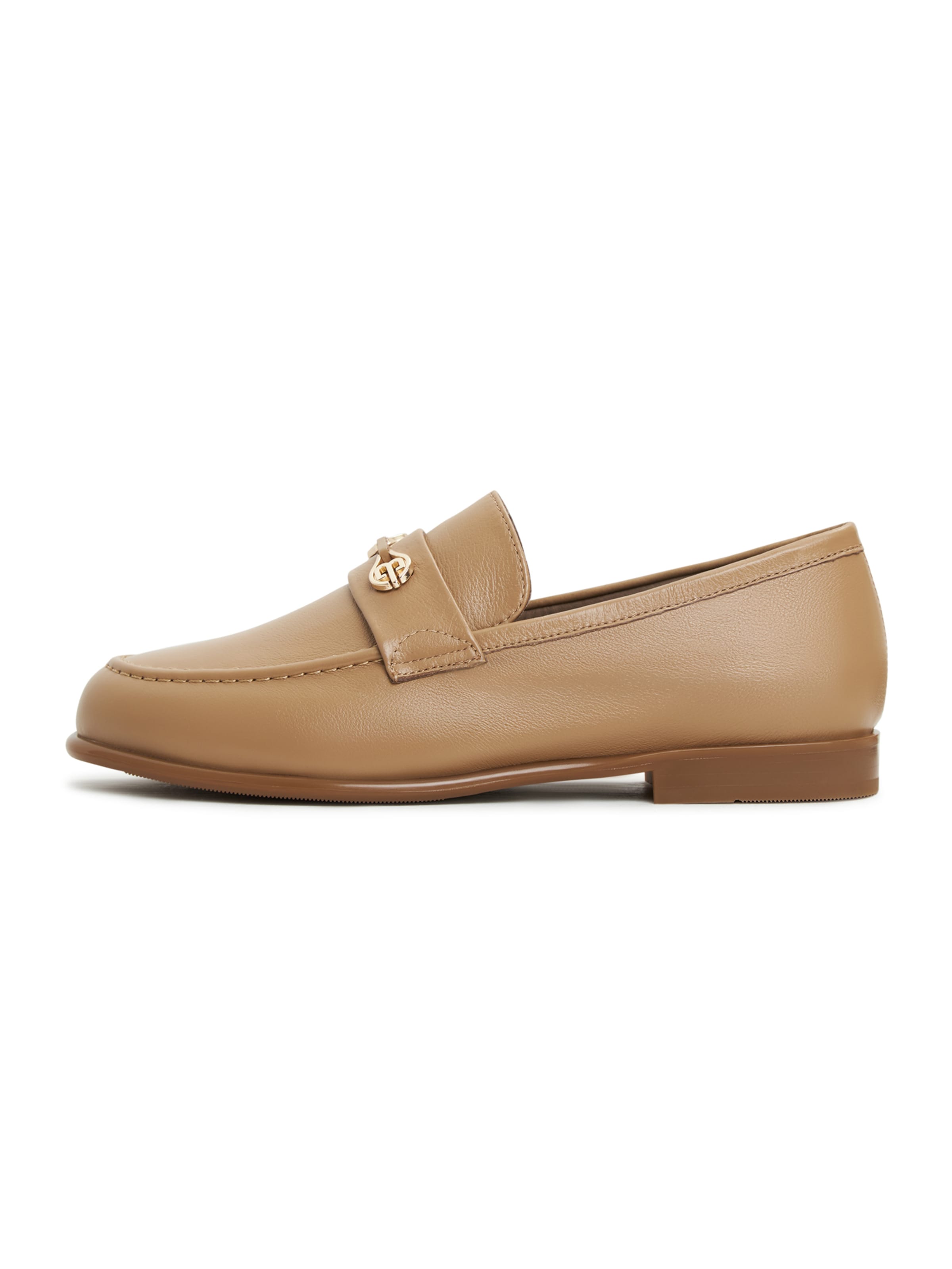 CESARE GASPARI Mokassin in Beige: Vorderseite