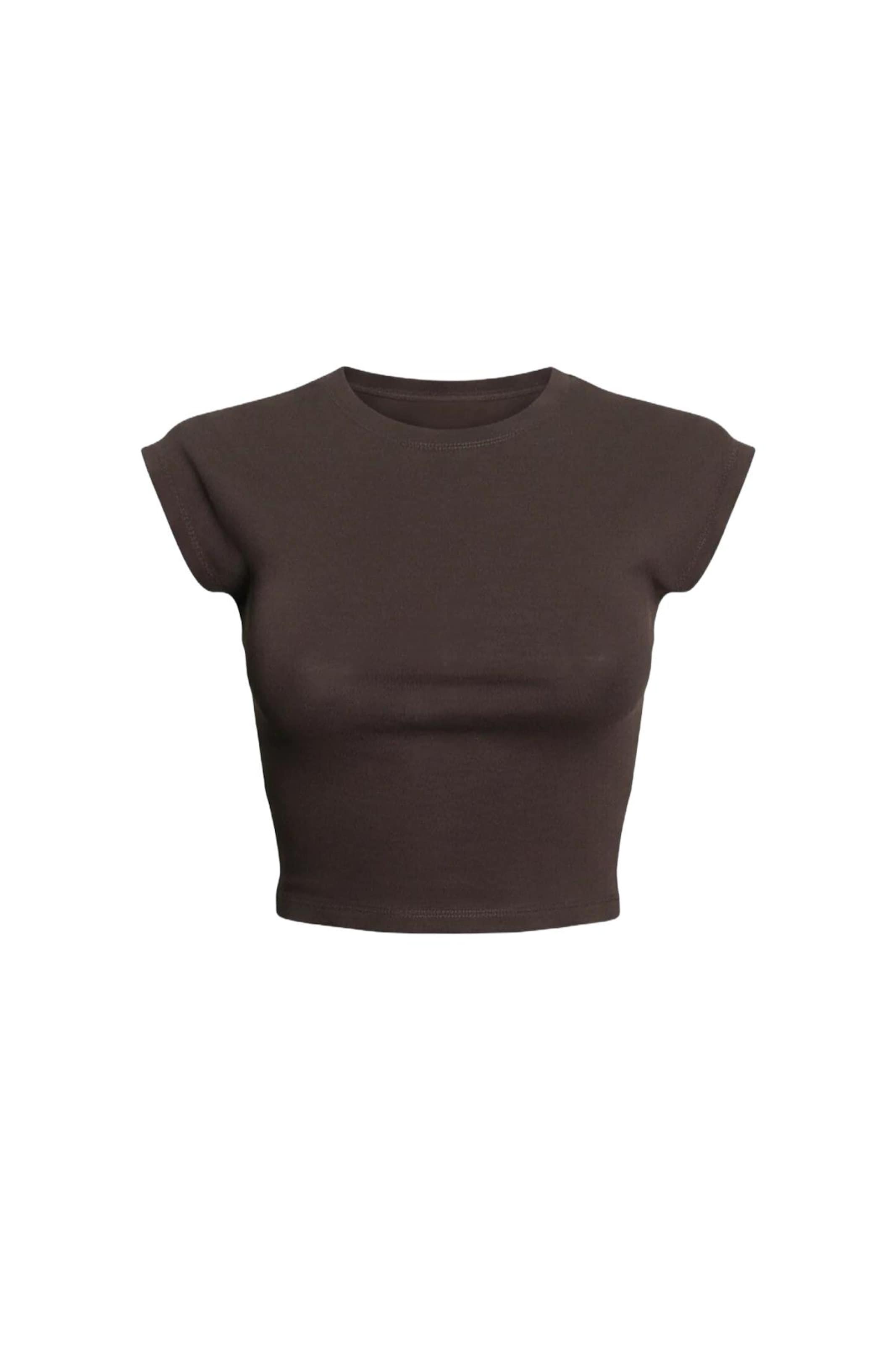 No Matter What T-shirt en XS en brun foncé, Vue avec produit