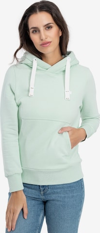 deproc Sweatshirt 'HildaCMYK II WMN' in Grün: Vorderseite