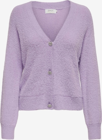 ONLY Knit Cardigan 'ELLA' in Purple: front