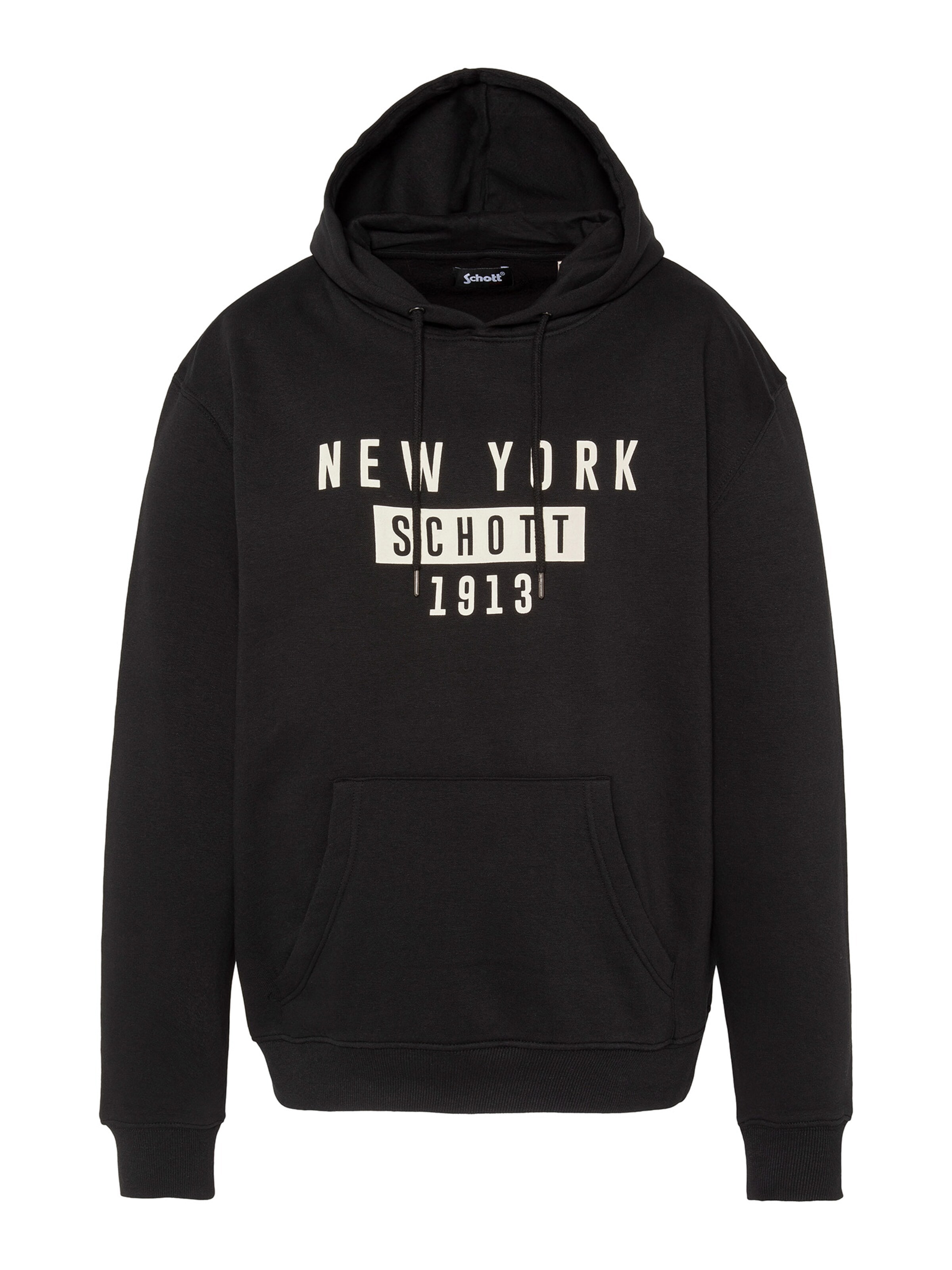 Schott NYC Sweatshirt‌‌‌‌‌‌‌‌‌ in Schwarz: Vorderseite