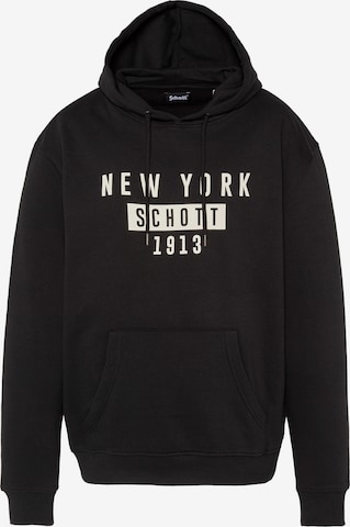Schott NYC Sweatshirt in Schwarz: Vorderseite