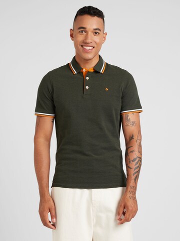 Tricou 'JJEPAULOS' de la JACK & JONES pe verde: față