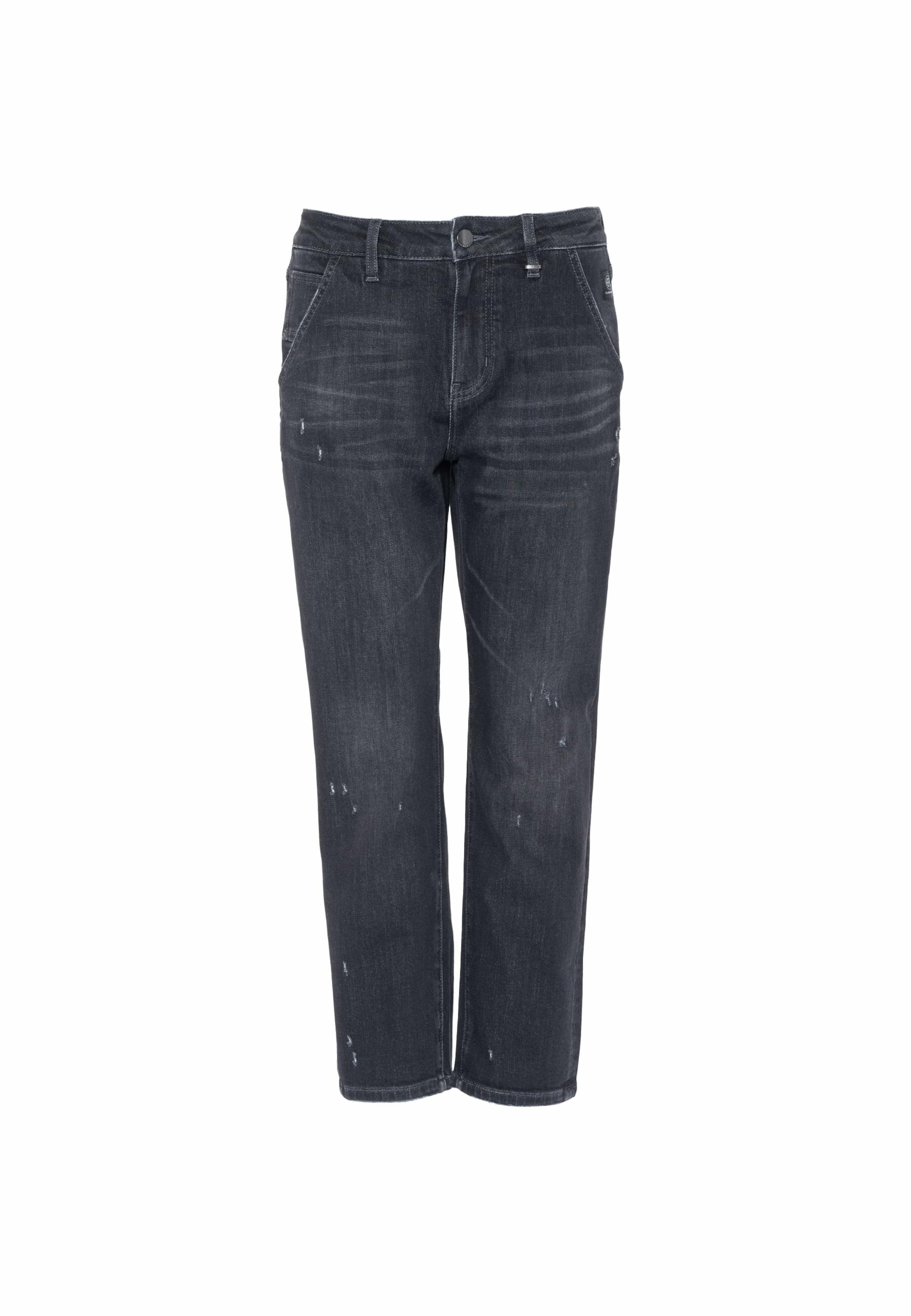 Elias Rumelis Regular Jeans 'Jacky' in Zwart: voorkant