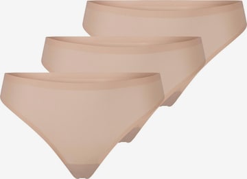 Chantelle Thong 'Soft Stretch' in Beige: front