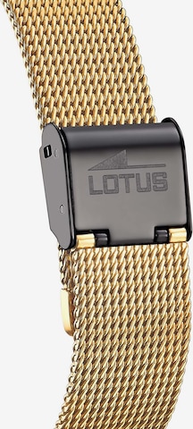 Lotus Uhr in Gold