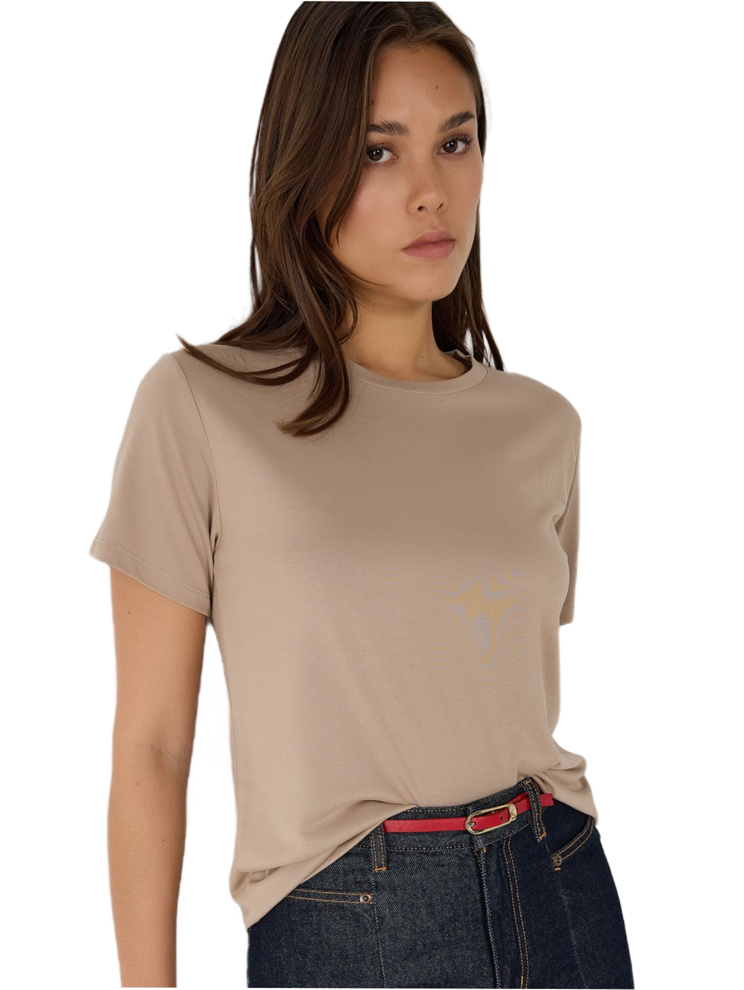 No Matter What Shirt in Beige: voorkant