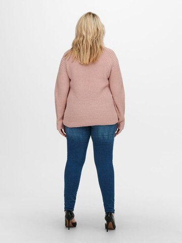 ONLY Carmakoma Sweater 'ELYSSA' in Red