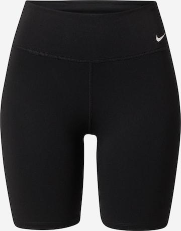 NIKE Skinny Workout Pants 'One' in Black: front