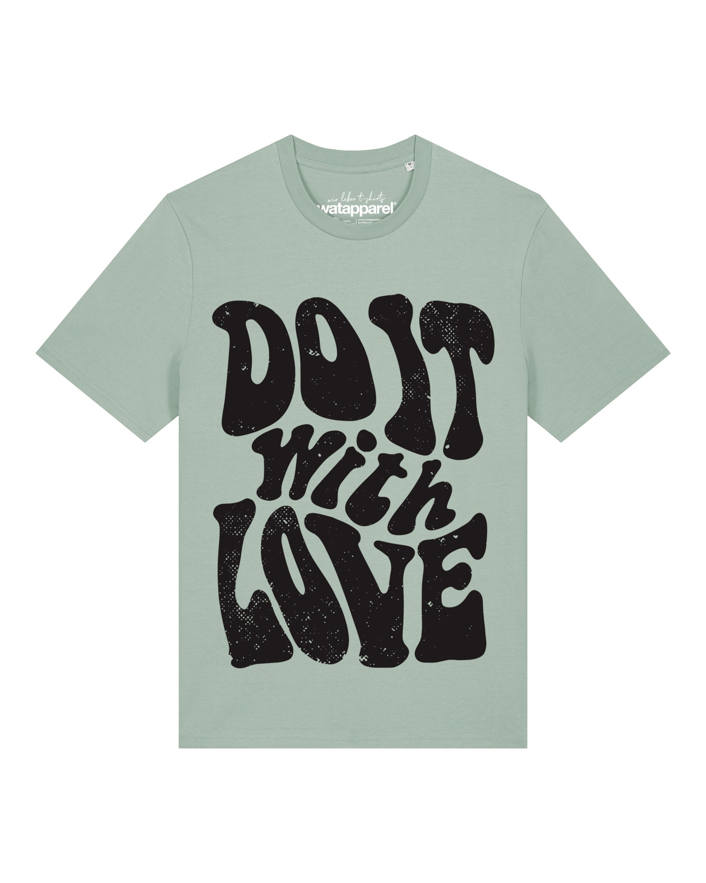 T-Shirt 'Do it with love' Watapparel en vert : devant