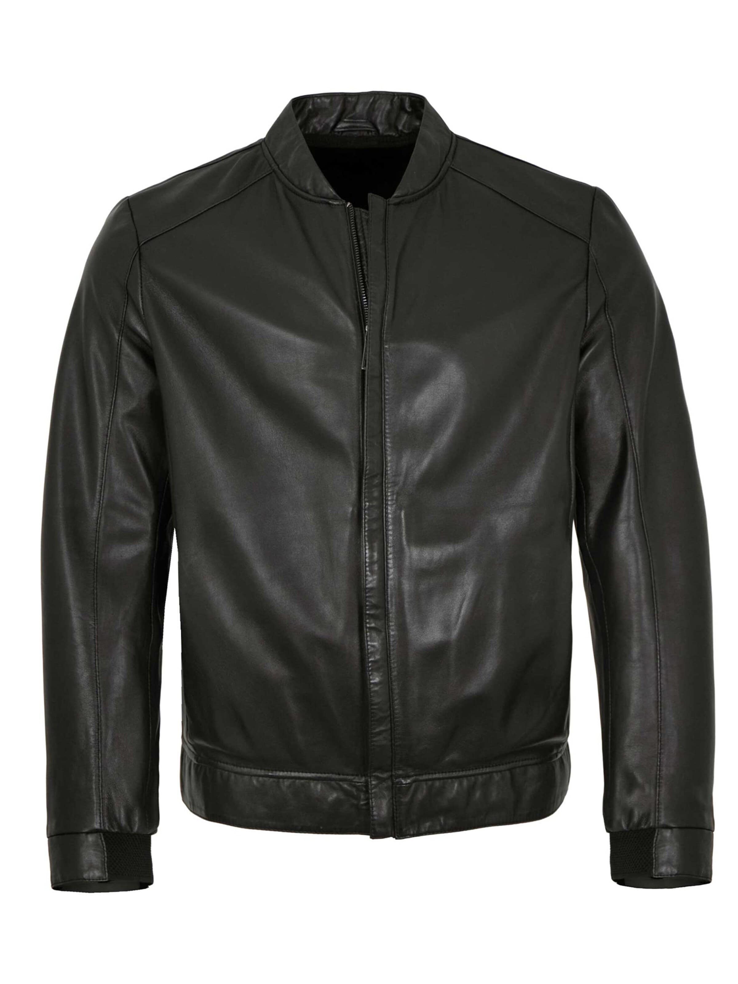 MILESTONE Übergangsjacke 'MSLeandro'‌‌‌‌ in Schwarz: Vorderseite