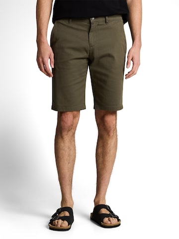 TOM TAILORregular Chino hlače - zelena boja: prednji dio