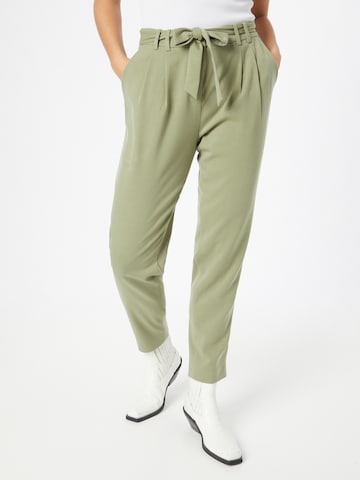 ESPRIT Tapered Παντελόνι πλισέ σε πράσινο: μπροστά