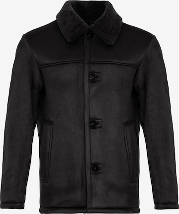 Antioch Between-Seasons Coat in Black: front