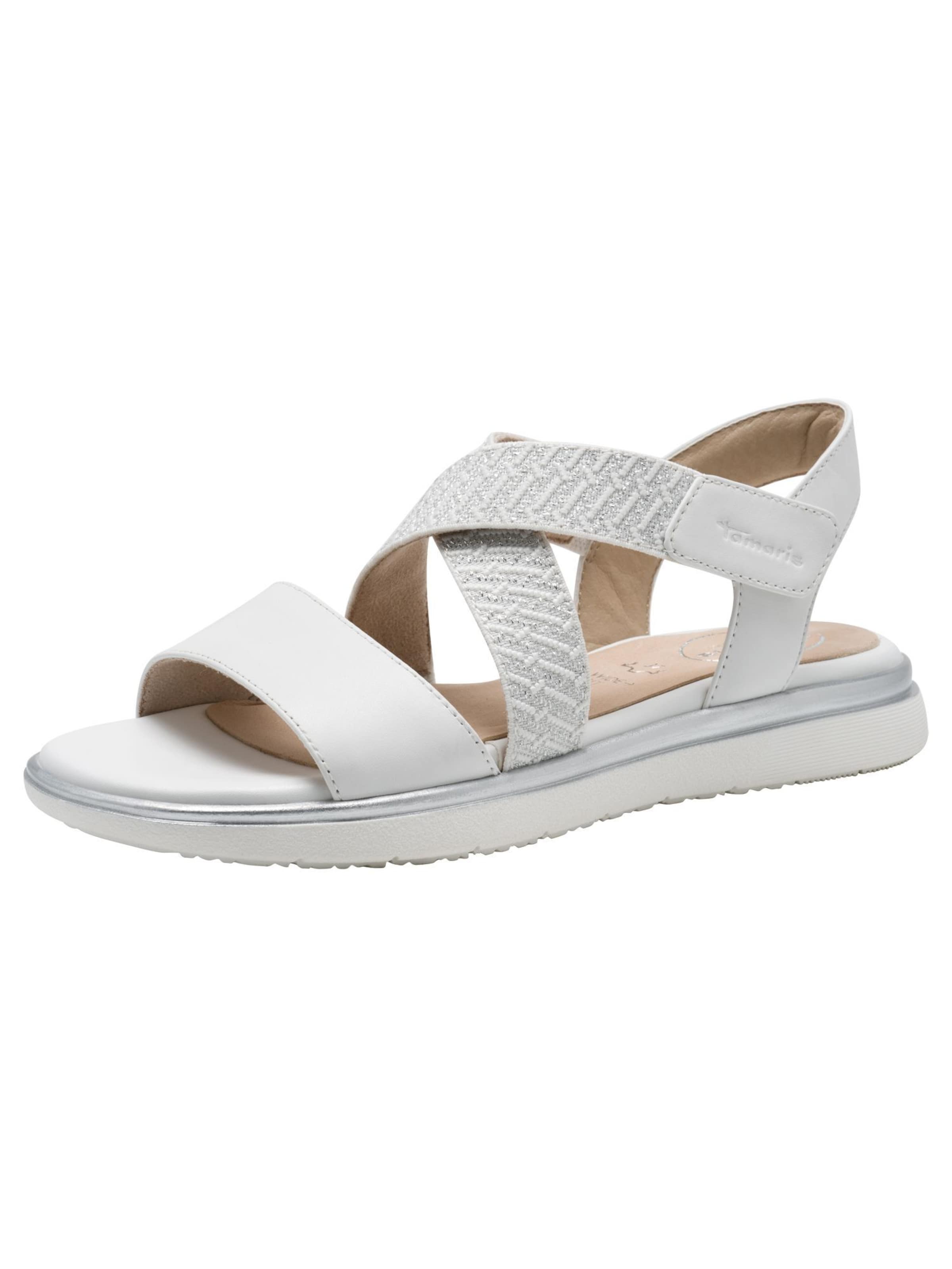 Sandales 'Comfort' Tamaris en blanc : devant