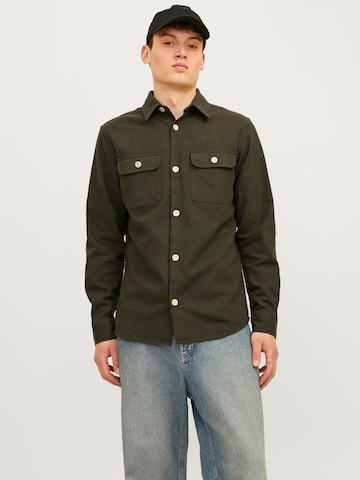 JACK & JONES Regular fit Overhemd 'JJEDARREN' in Groen: voorkant