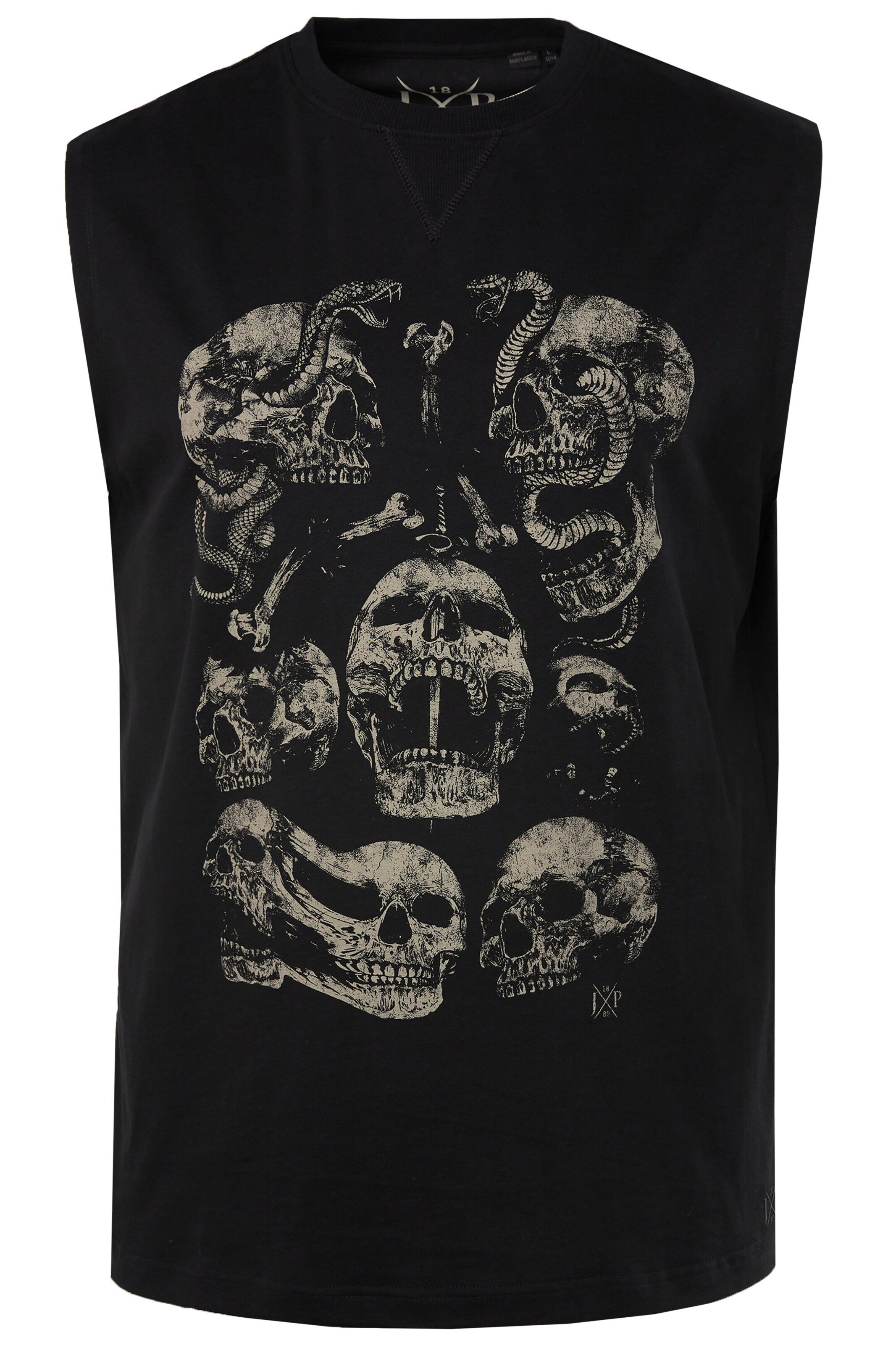 JP1880 Shirt in Zwart: voorkant