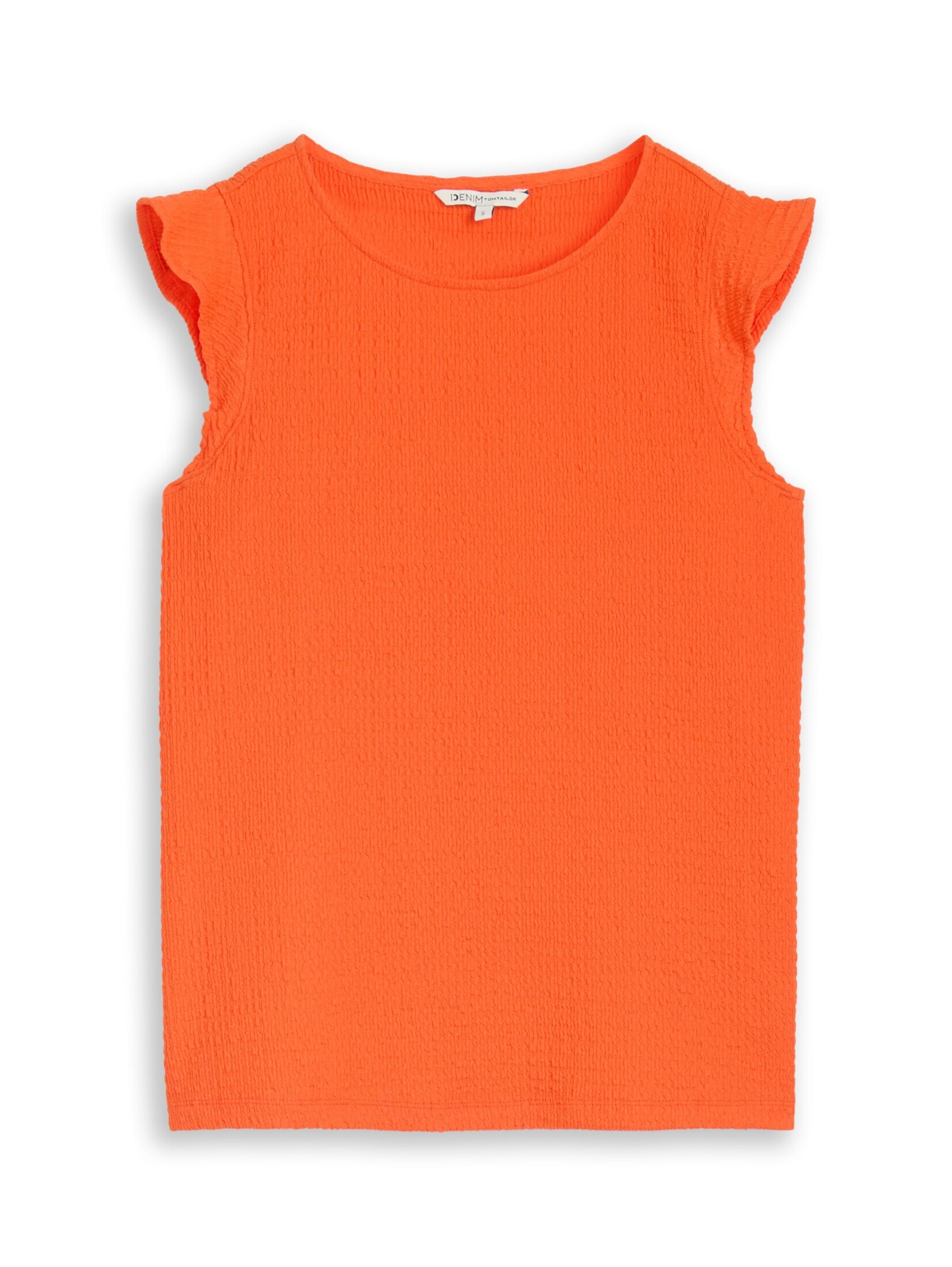Haut TOM TAILOR DENIM en orange : devant