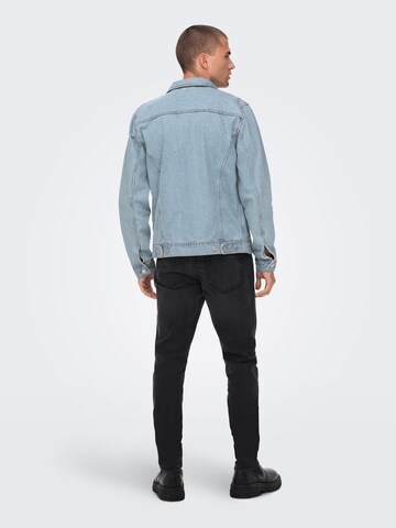 Only & Sons Between-Season Jacket 'Duke' in Blue