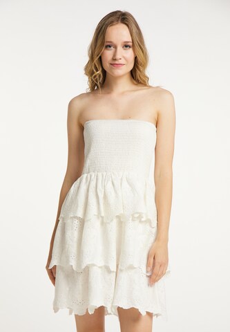 DreiMaster Vintage Summer Dress in White: front