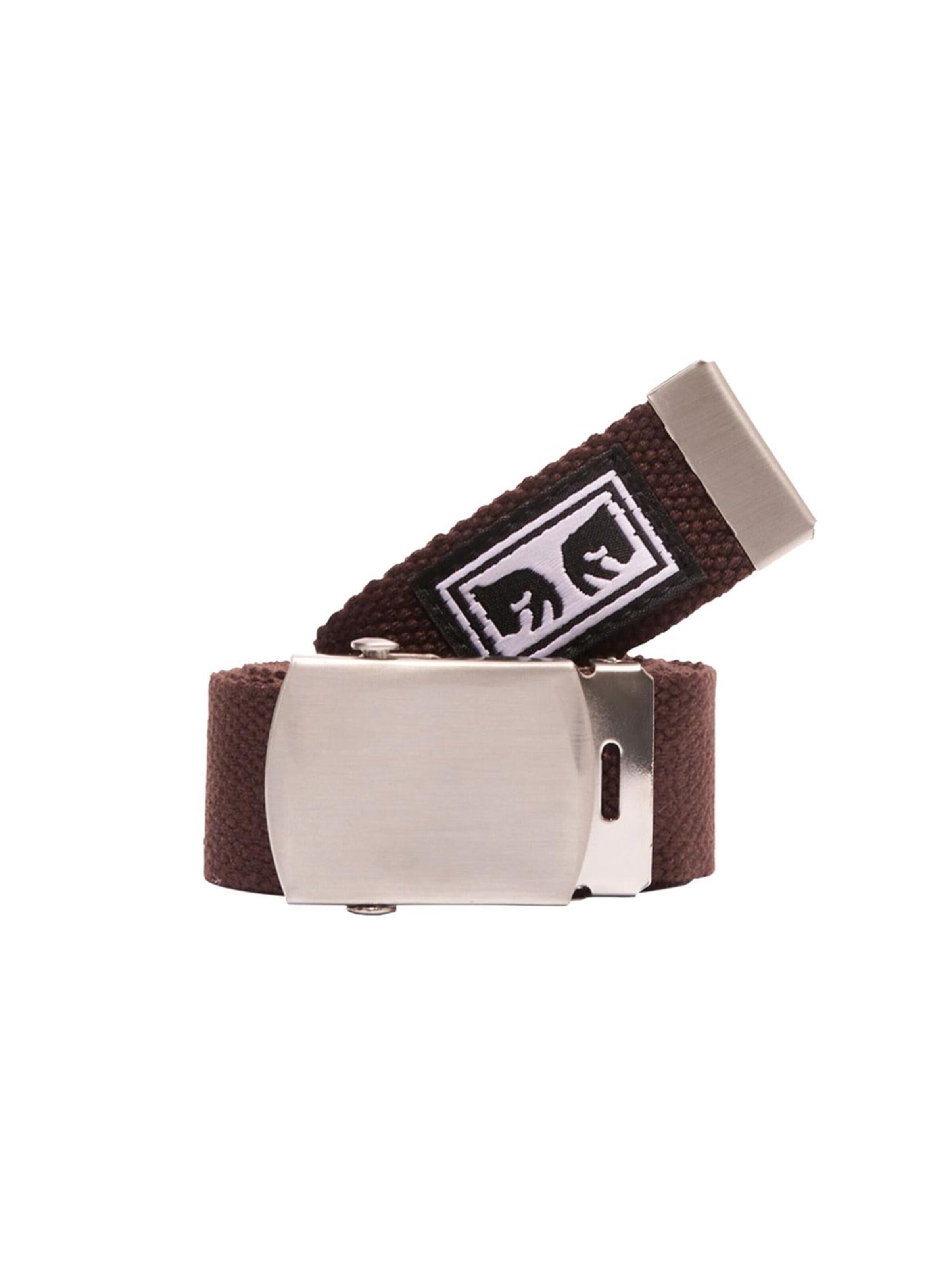 Ceinture 'Big Boy Web Belt Brown Sugar' Obey en marron : devant