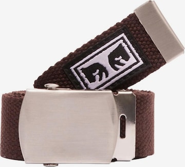 Ceinture 'Big Boy Web Belt Brown Sugar' Obey en marron : devant