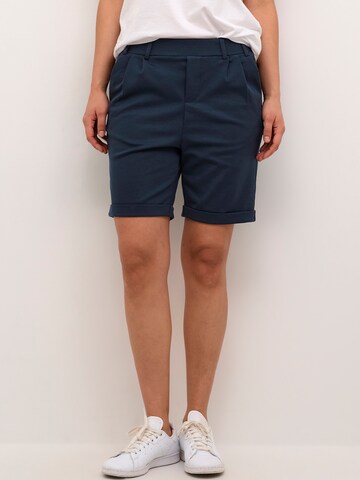 Kaffe Regularen Hlače z naborki 'KAJenny' | modra barva: sprednja stran