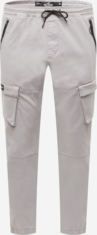 HOLLISTER - Tapered Calças cargo 'SHARKSKIN' em cinzento: frente