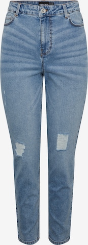 Pieces Tall Slimfit Jeans 'KESIA' in Blauw: voorkant