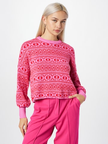 ONLY Пуловер 'SIGRUN' в розово: отпред