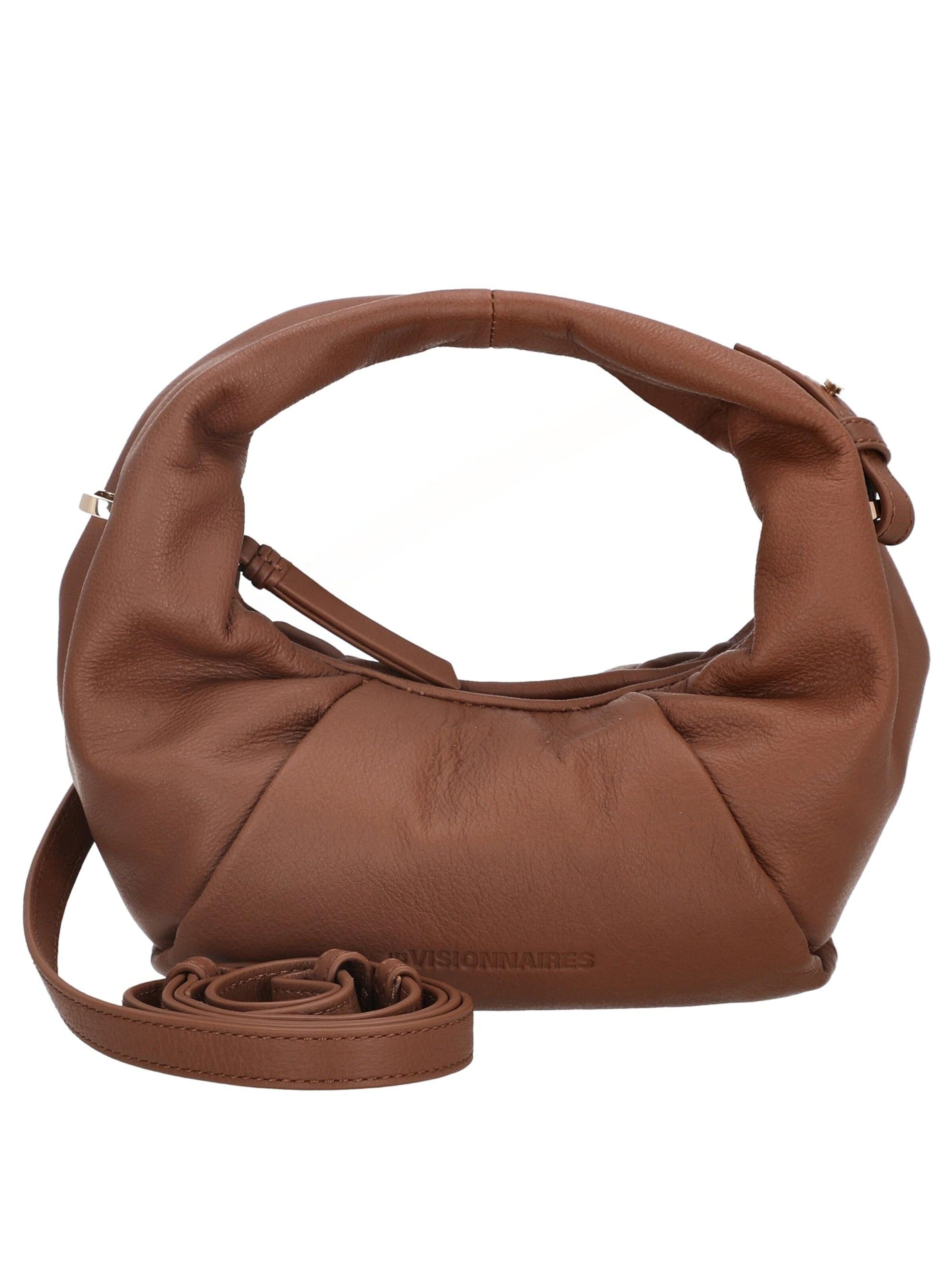 Les Visionnaires Umhängetasche 'Greta Mini Essential Soft Grainy'‌‌‌ in Braun: Vorderseite