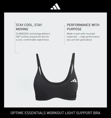 ADIDAS PERFORMANCE Bralette Sports Bra 'ESS' in Black