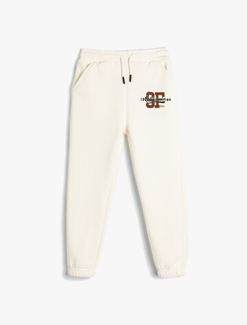 Koton Tapered Broek in Beige: voorkant