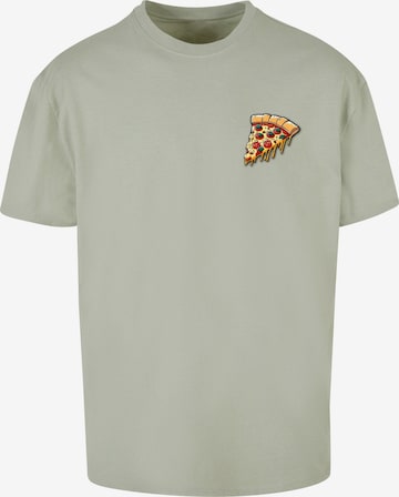 Merchcode Shirt 'Pizza Comic' in Green: front