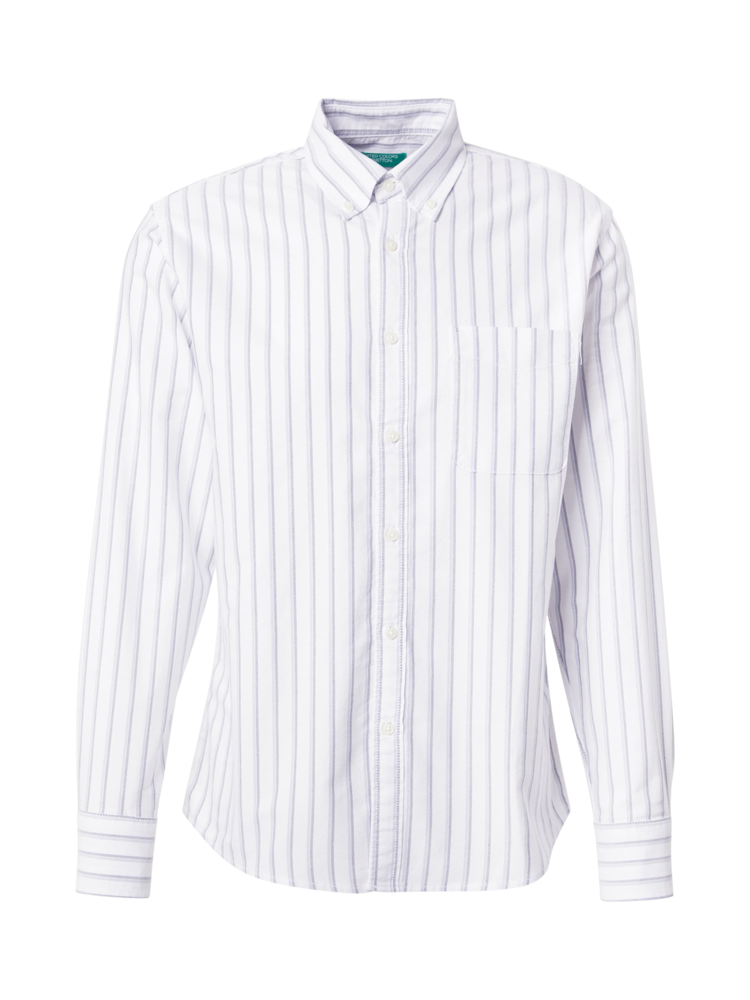 UNITED COLORS OF BENETTON Regular Fit Hemd in Weiß: Vorderseite