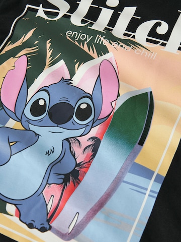 NAME IT Shirt 'NKFAFTINA STITCH' in Black