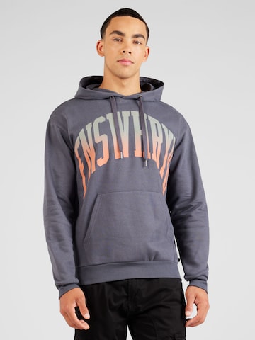 Sweat-shirt QS en gris : devant