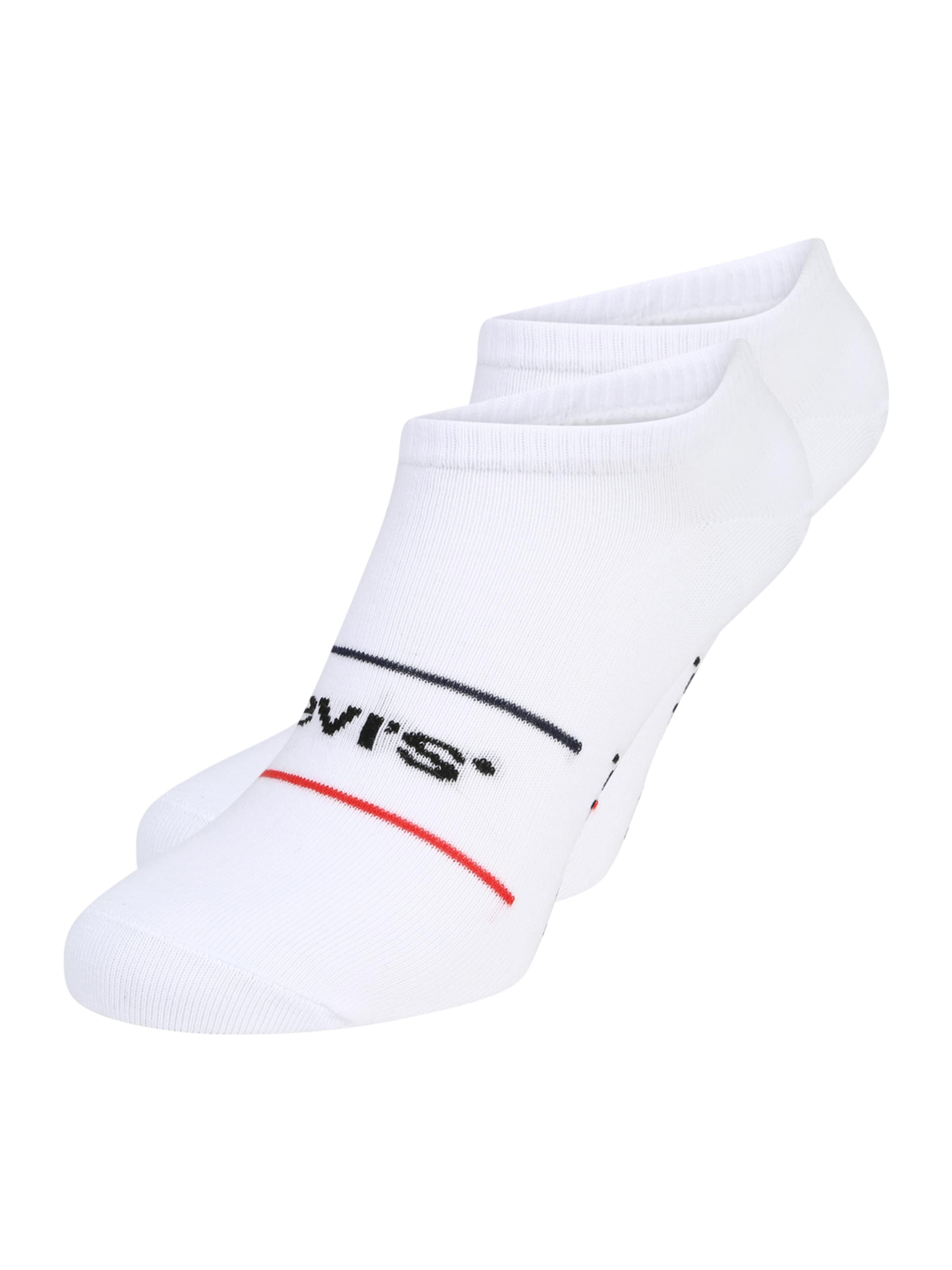 LEVI'S ® Дамски чорапи тип терлици в бяло: отпред