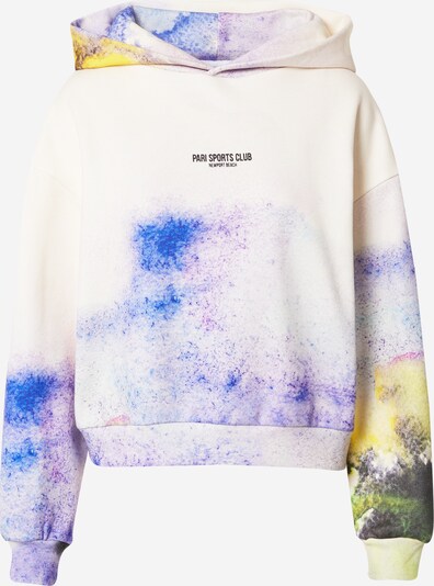 PARI Sweatshirt 'SPORTS CLUB' in gelb / dunkelgrün / violettblau / weiß, Produktansicht