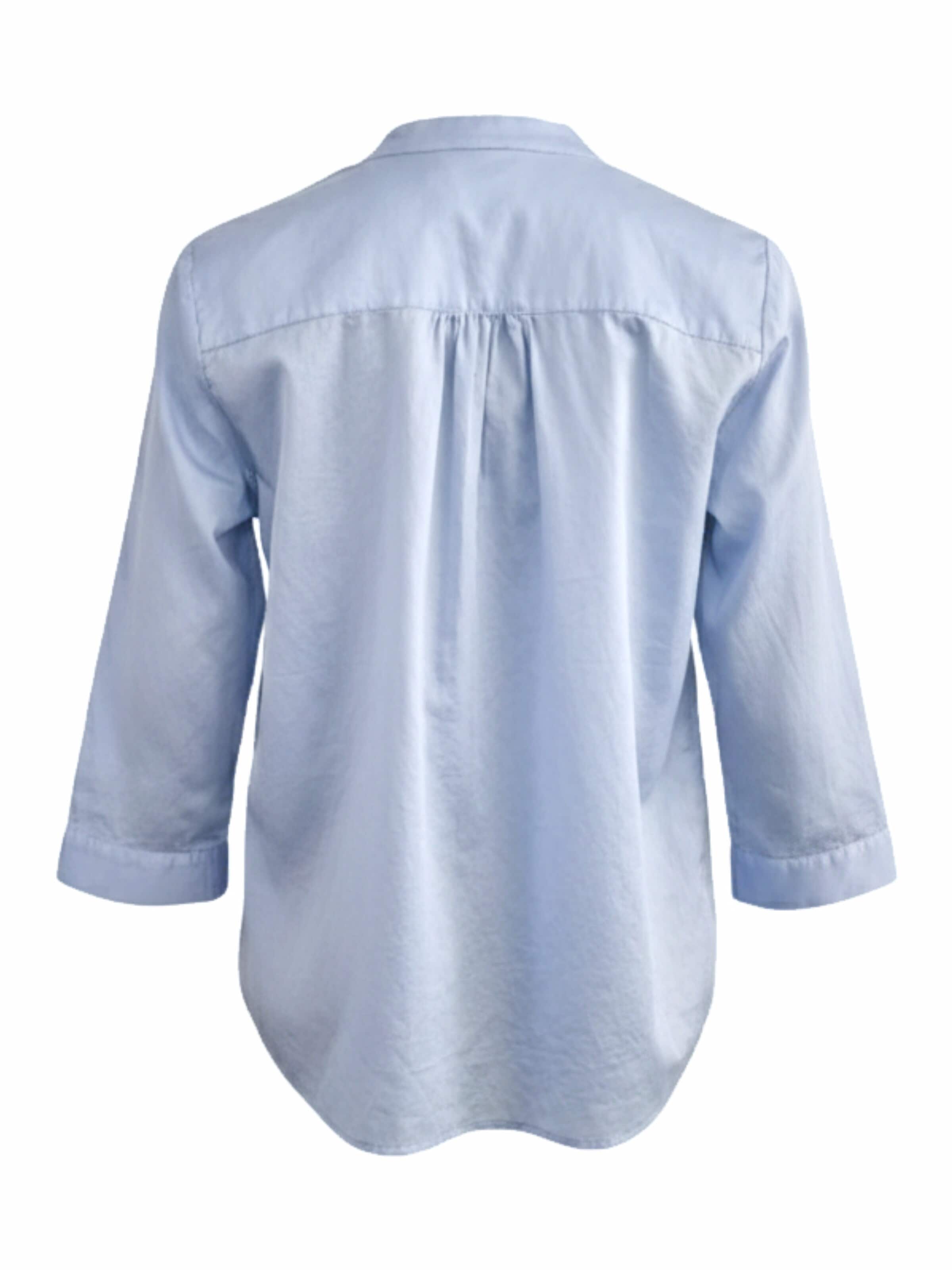 Camicia da donna 'Bluse mit Stickerei aus Baumwolle - GoldieC' di LIKS. Munich in blu