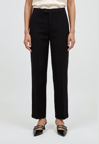 Vero Moda Petite Regular Trousers with creases 'VMTEXAS' in Black: front
